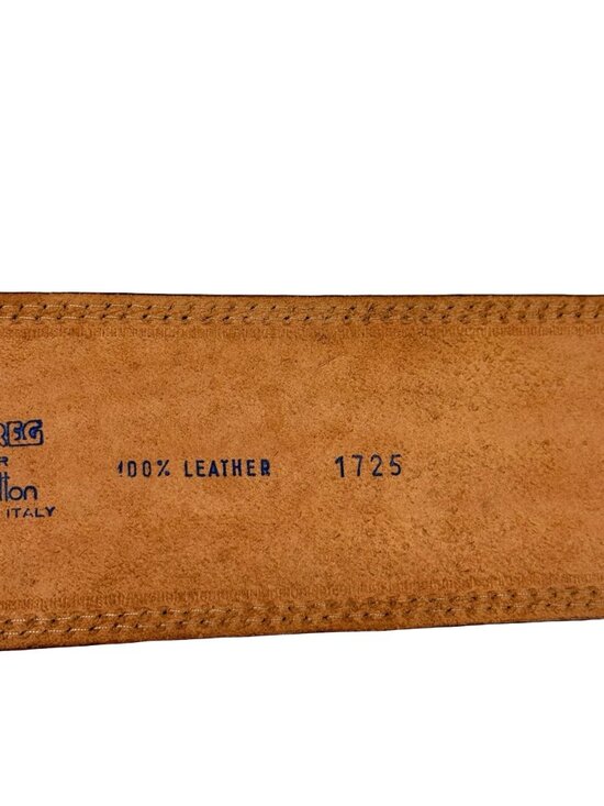 Vintage 80s Tuareg for Benetton Croc Brown Leather Belt Sz M Old Money Italian main image 12